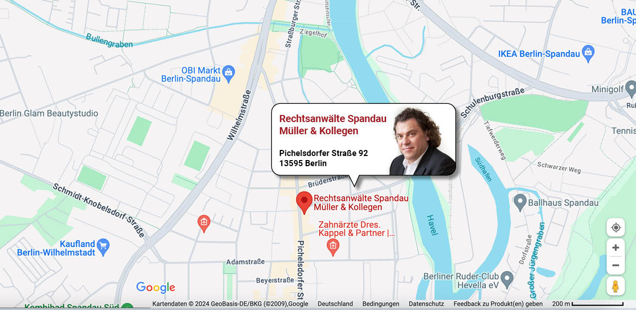 Rechtsanwalt Müller Berlin Map